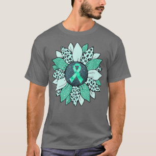 Sonnenblumen Aquamarin PCOS Bewusstsein Frauen Kri T-Shirt
