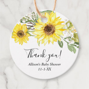 Sonnenblumen Aquarell Gelbe Sonnenblumen Geschenkanhänger