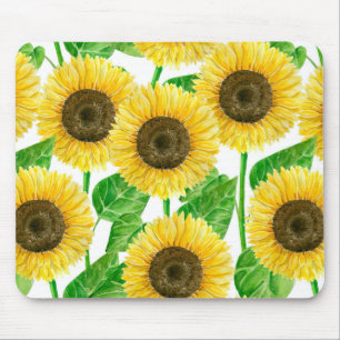 Sonnenblumen Aquarell Mousepad