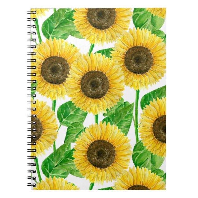 Sonnenblumen Aquarell Notizblock (Vorderseite)