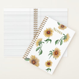 Sonnenblumen-Aquarell-Notizbuch Notizbuch