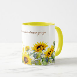 Sonnenblumen Aquarell Print Travel Coffee Mug Tasse