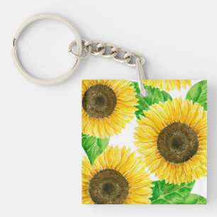 Sonnenblumen Aquarell Schlüsselanhänger