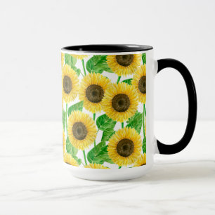 Sonnenblumen Aquarell Tasse
