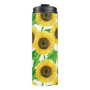 Sonnenblumen Aquarell Thermosbecher