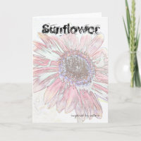 Sonnenblumen Art Inspiriert mit Naturkarte