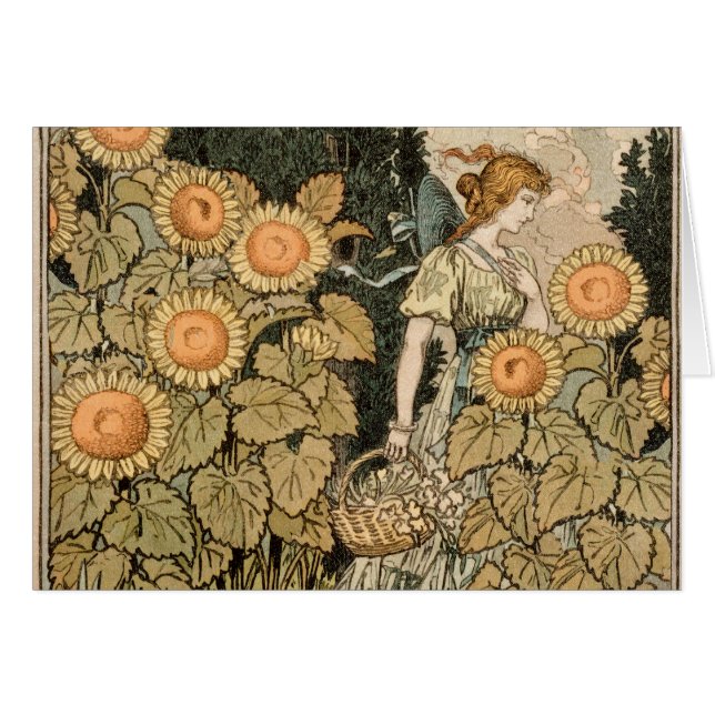 Sonnenblumen Art Nouveau Garden (Vorderseite (Horizontal))