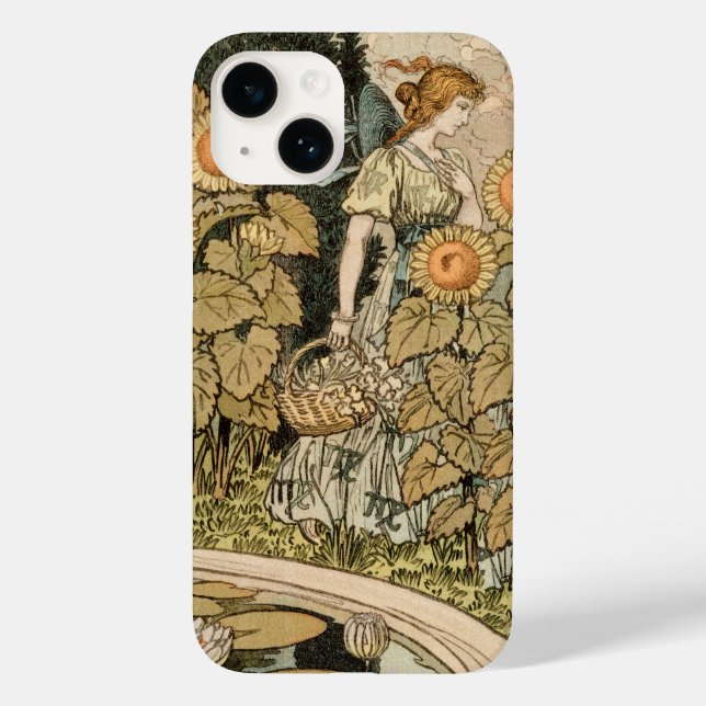 Sonnenblumen Art Nouveau Garden Case-Mate iPhone Hülle (Rückseite)