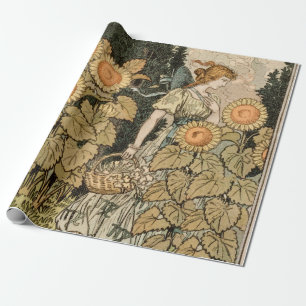 Sonnenblumen Art Nouveau Garden Geschenkpapier