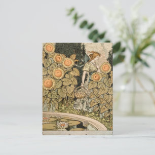 Sonnenblumen Art Nouveau Garden Postkarte