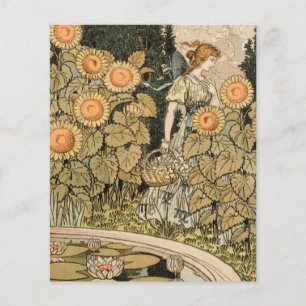 Sonnenblumen Art Nouveau Garten Grasset Frau