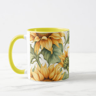 Sonnenblumen Art Pattern Design Tasse