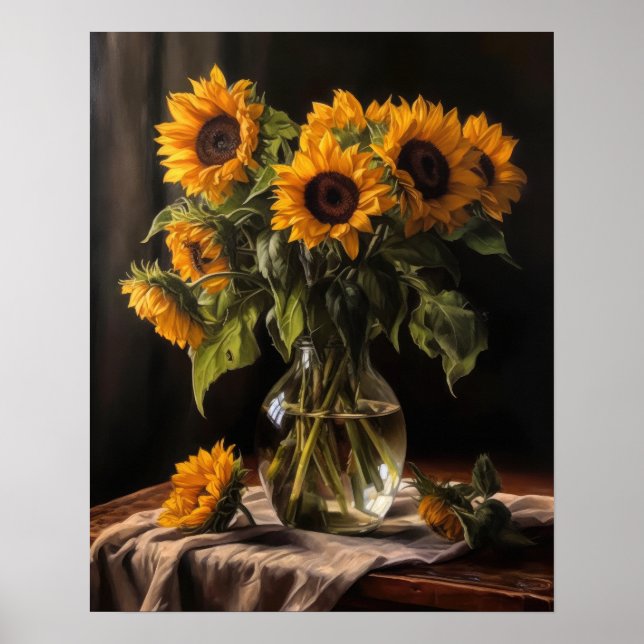 Sonnenblumen Art Print Poster (Vorne)