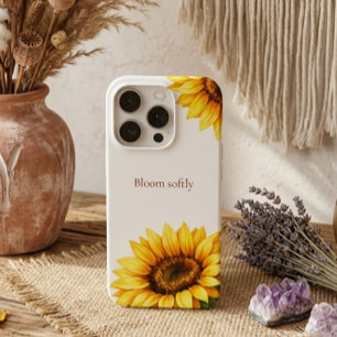 Sonnenblumen-Ästhetik Minimal Moderne Virale Anpas iPhone 15 Pro Hülle