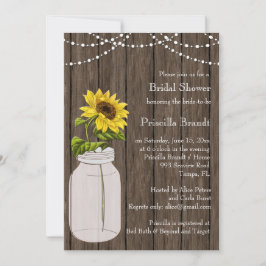 Sonnenblumen auf dem Brautparty Einladung