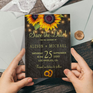 Sonnenblumen auf dem Lande Holzblumen druckbare Ho Save The Date