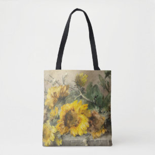 Sonnenblumen auf einer Steinkante von Roosenboom