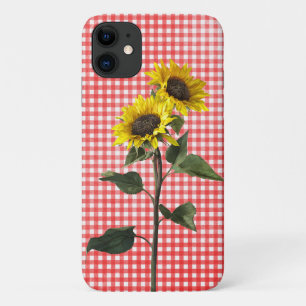 Sonnenblumen auf Gingham Case-Mate iPhone Hülle