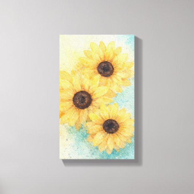Sonnenblumen auf Leinwand (Vorderseite)