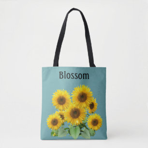 Sonnenblumen auf Türkis erblühen
