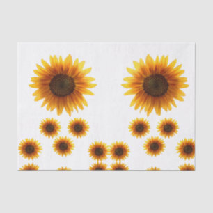 Sonnenblumen aus dekorativem Papiertaschentuch Seidenpapier