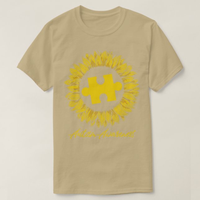 Sonnenblumen-Autismus-Aufklärungsgeschenk T-Shirt (Design vorne)