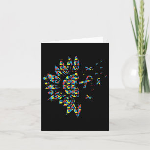 Sonnenblumen Autismus Puzzle Piece Ribbon Coole Au Karte
