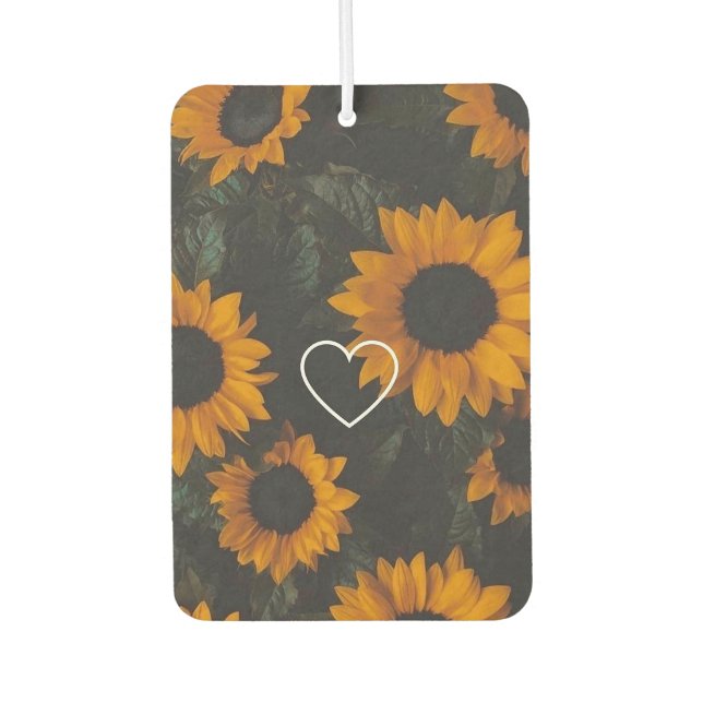 Sonnenblumen Autolufterfrischer (Vorderseite)