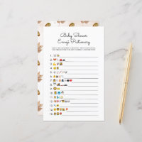 Sonnenblumen Autumn Baby Shower Emoji Paper Sheet