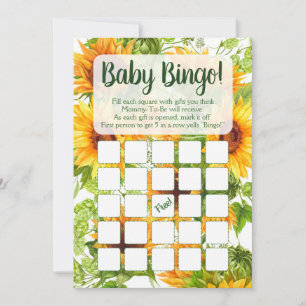 Sonnenblumen Baby Bingo Duschgel Einladung