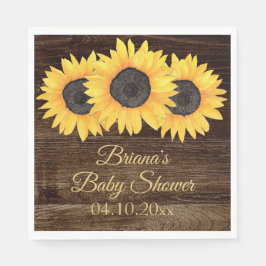 Sonnenblumen Baby Dusche Mittagessen Napkin Serviette