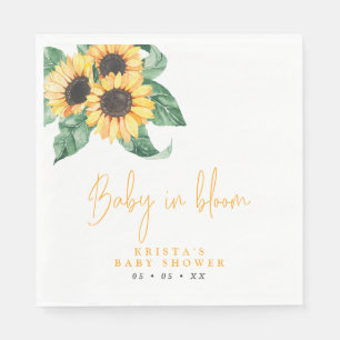 Sonnenblumen Baby in Bloom Baby Dusche Serviette