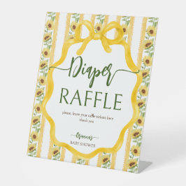 Sonnenblumen Baby in blühendem Baby Tafelschild Sockelschild