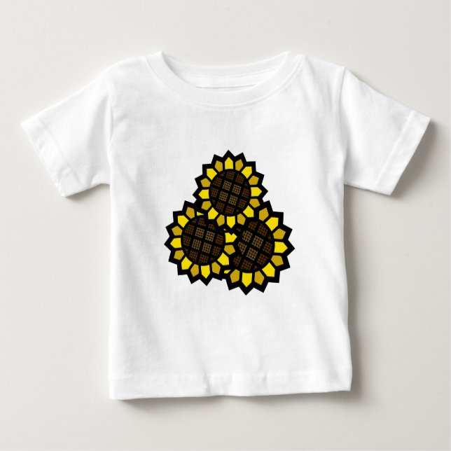Sonnenblumen Baby T-shirt (Vorderseite)