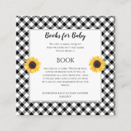 Sonnenblumen Babydusche Anfrage Begleitkarte