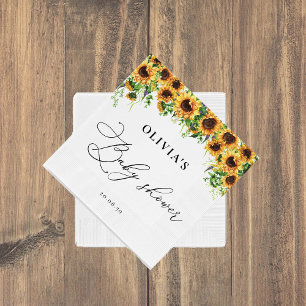 Sonnenblumen Babydusche Papier Napkins Serviette