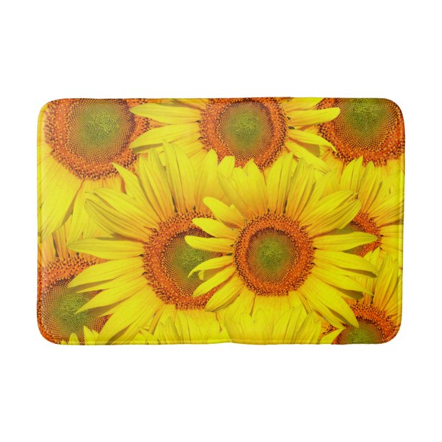 Sonnenblumen Badematte (Vorderseite)