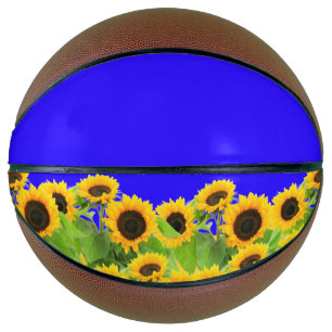 Sonnenblumen Basketball Ukrainische Flag Farbunter