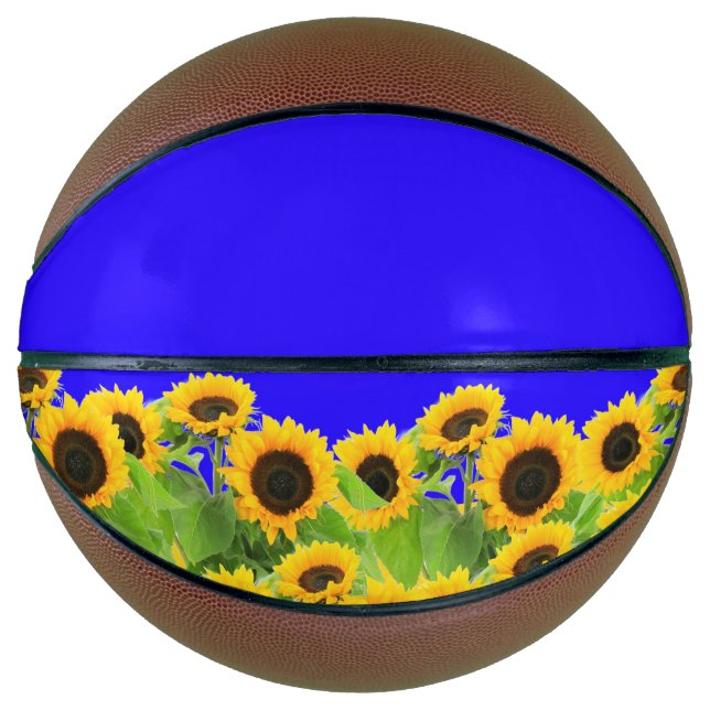 Sonnenblumen Basketball Ukrainische Flag Farbunter (Vorderseite)