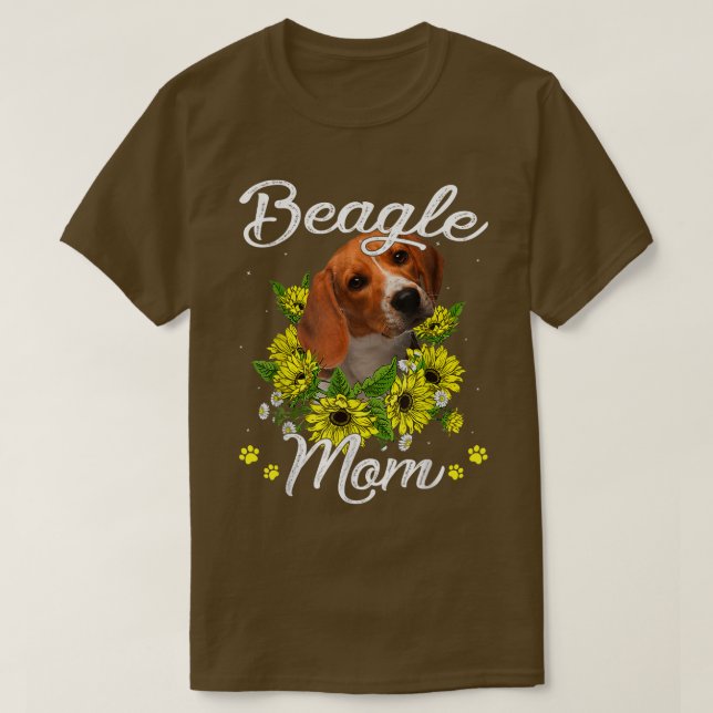 Sonnenblumen Beagle Mama Hunde Mama Muttertag  T-Shirt (Design vorne)