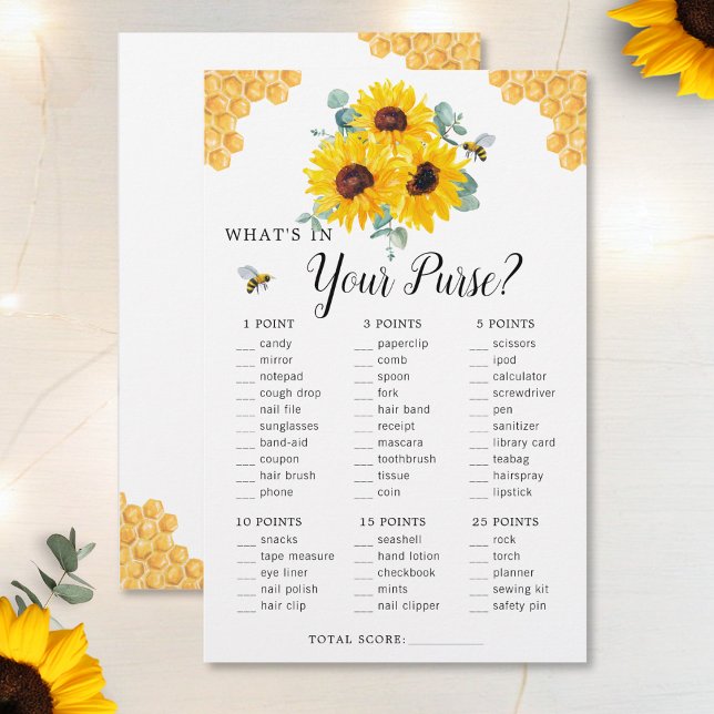 Sonnenblumen Bee Honeycomb Purple Brautparty Game (Von Creator hochgeladen)