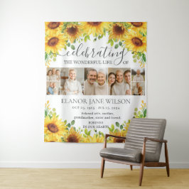 Sonnenblumen Beerdigung Gedenkstätte 7 Fotos Colla Wandteppich