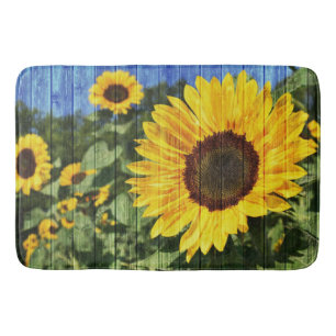 Sonnenblumen bemalt Zaun Badematte