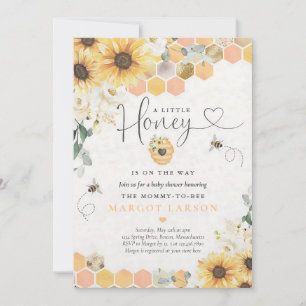 Sonnenblumen-Bienen-Baby-Party Kleiner Honig Einladung