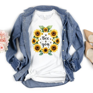 Sonnenblumen Bienen Bee Du Süß Trend Inspirierend T-Shirt