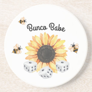 Sonnenblumen Bienen Blumenwürfel Bunco Getränkeuntersetzer