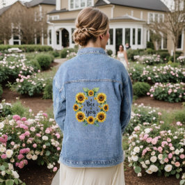 Sonnenblumen Bienen sind Sie Niedlich trendige Ins Jeansjacke