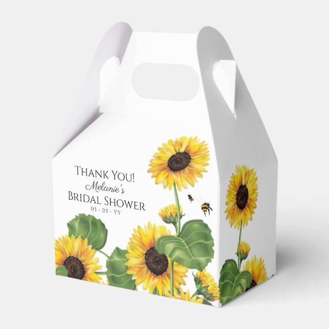 Sonnenblumen Bienen Vielen Dank Geschenkschachtel (Vorderseite)