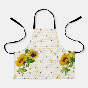 Sonnenblumen-Bienenstock-Waben-Goldhonig-Schürze Schürze