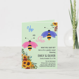 Sonnenblumen Bienenvogel Junge oder Mädchen Geschl Einladung